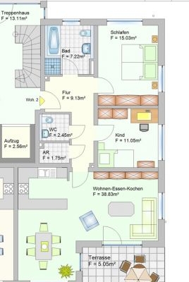 Wohnanlage in Oberlauter - Eigentumswohnung - Grudriss Wohnung 2+9